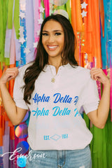 Alpha Delta Pi Short Sleeve Henley