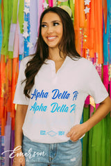 Alpha Delta Pi Short Sleeve Henley