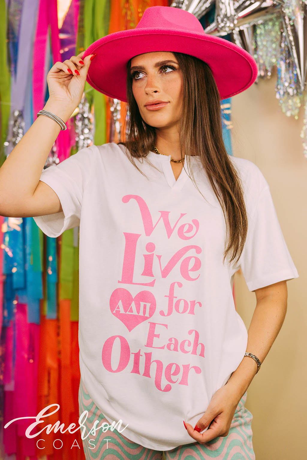 ADPi WLFEO Heart Notch Tee