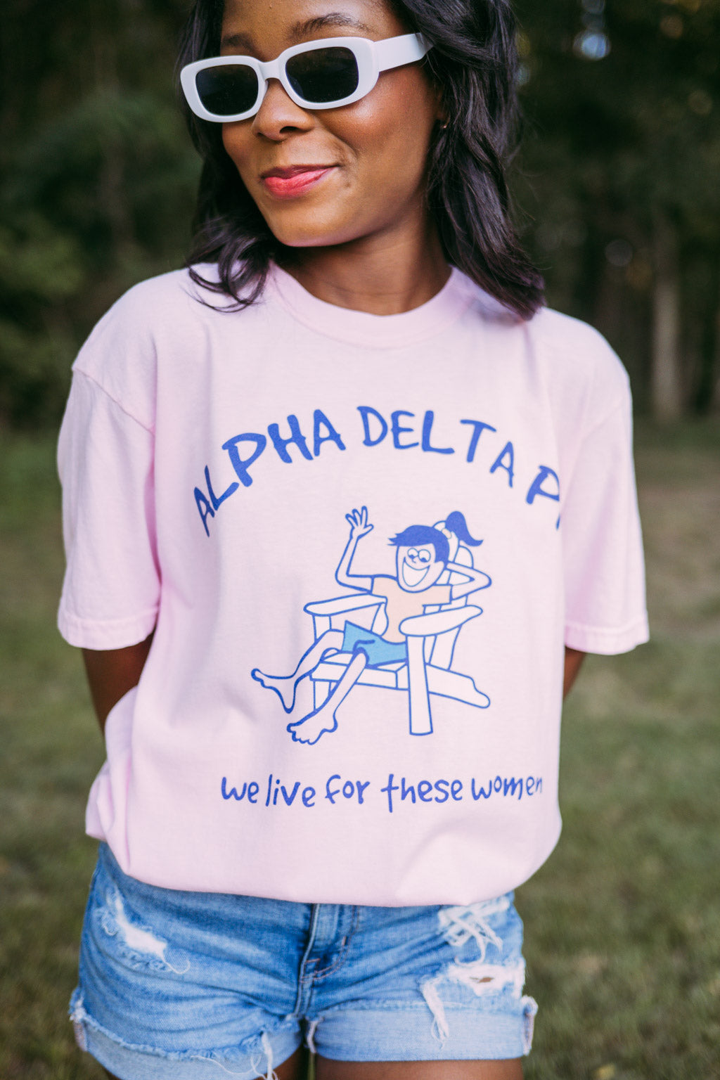 ADPi We Live for These Women Tee