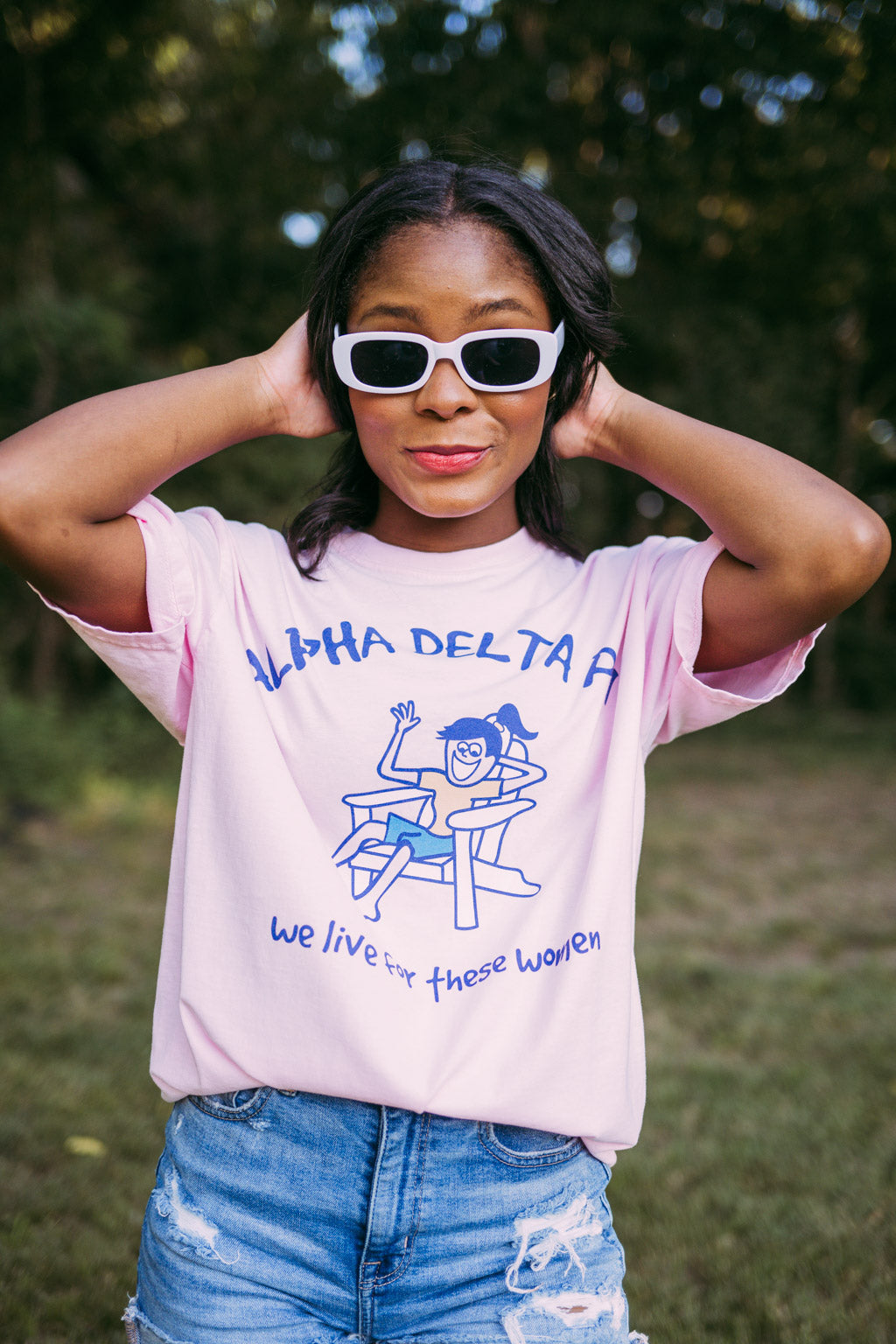 ADPi We Live for These Women Tee