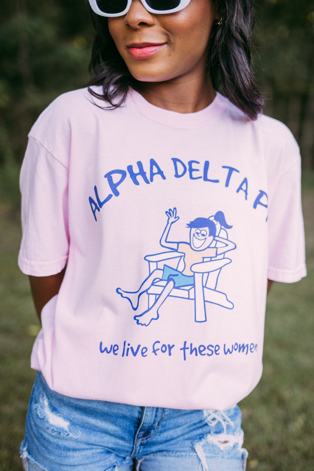 ADPi We Live for These Women Tee