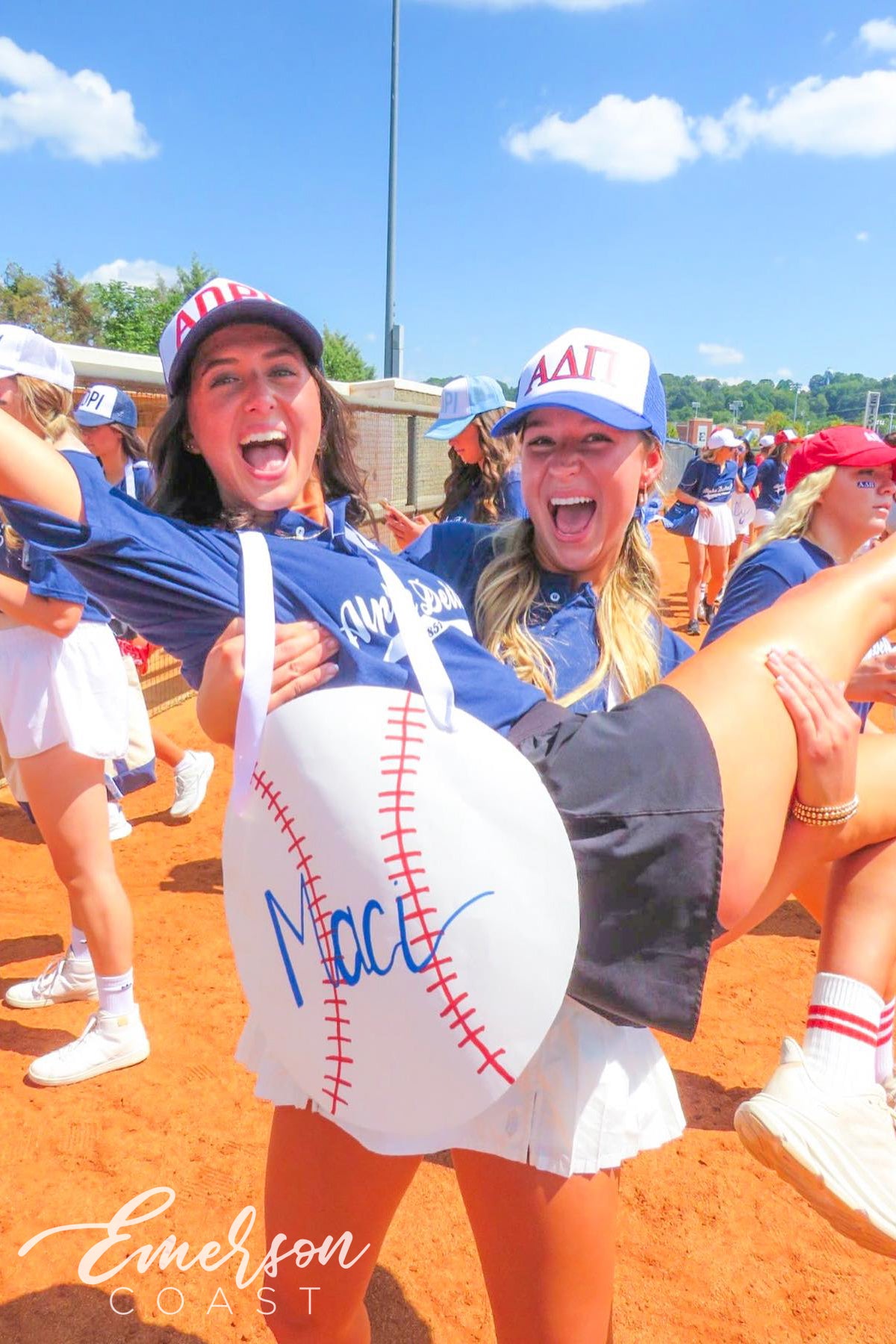 Alpha Delta Pi Navy Baseball Bid Day Henley