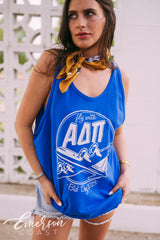 ADPi Fly First and Finest Bid Day Tank