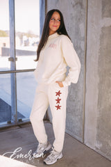 Alpha Delta Pi Off White Star Hoodie Set