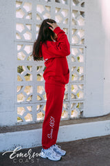 Alpha Delta Pi Hot Red Hoodie and Jogger Set