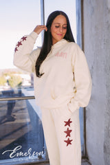 Alpha Delta Pi Off White Star Hoodie Set