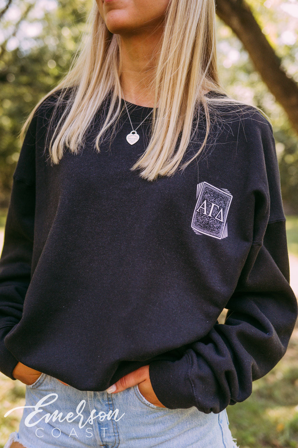 Alpha Gamma Delta Fighting Hunger Poker Longsleeve