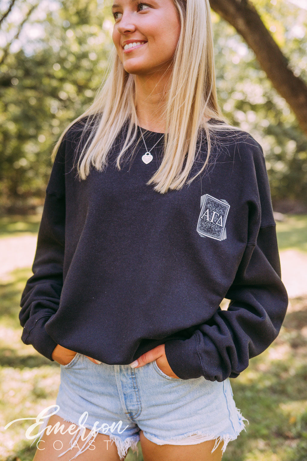 Alpha Gamma Delta Fighting Hunger Poker Longsleeve