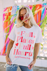 Alpha Gamma Delta Full Plates Full Hearts Colorful Tee