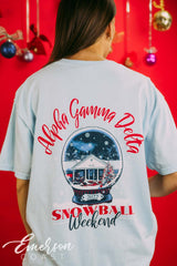 Alpha Gamma Delta Snowball Weekend Pocket Tee