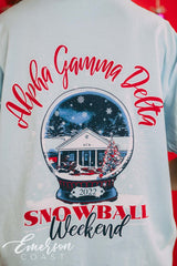 Alpha Gamma Delta Snowball Weekend Pocket Tee