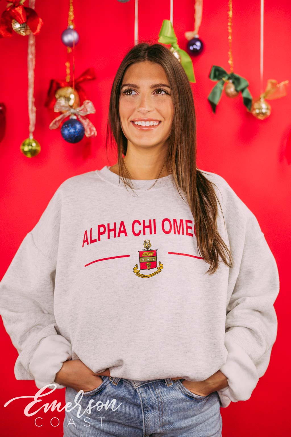 Alpha Chi Omega Crest Crewneck