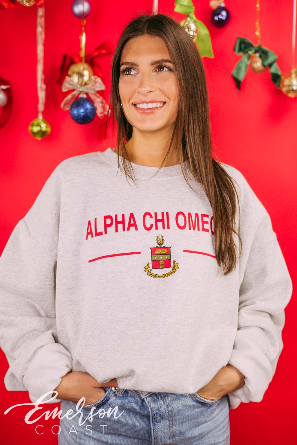 Alpha Chi Omega Crest Crewneck