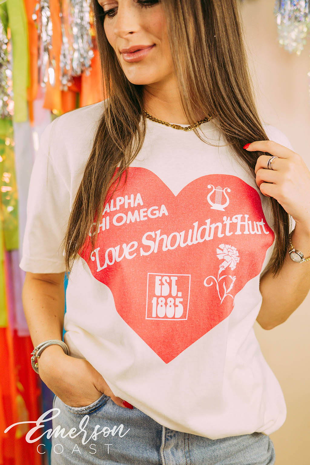 Alpha Chi Love Shouldn't Hurt Tshirt