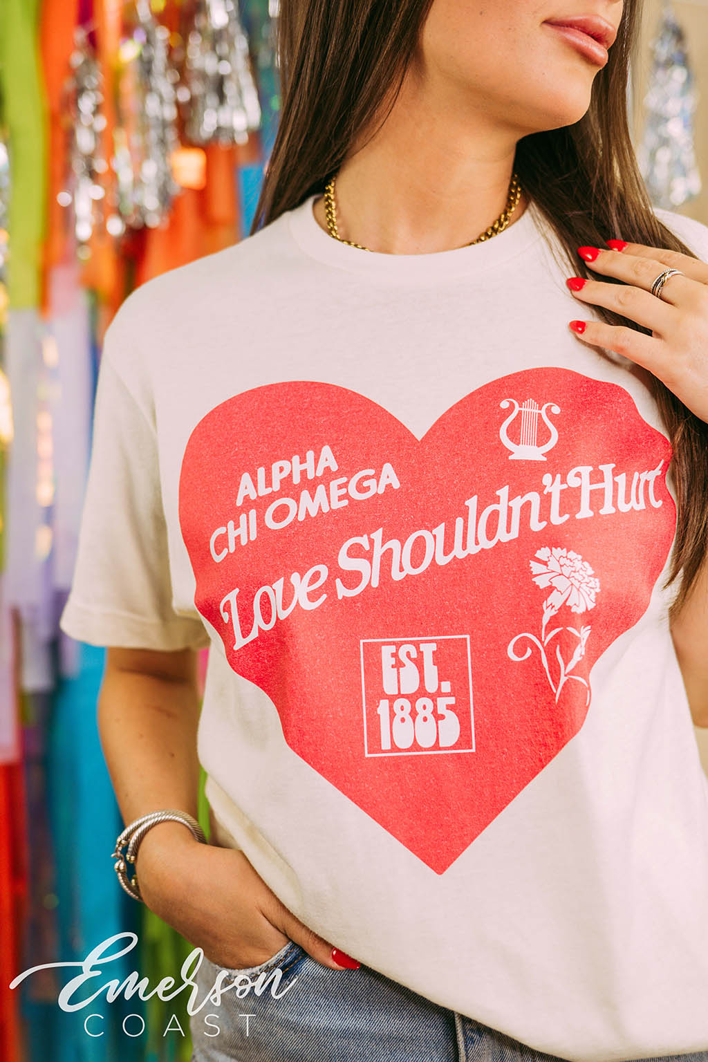Alpha Chi Love Shouldn't Hurt Tshirt
