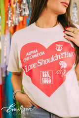 Alpha Chi Love Shouldn't Hurt Tshirt