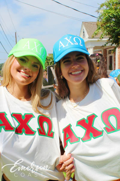 Alpha Chi Omega Recruitment and Bid Day Greek Letter Jersey