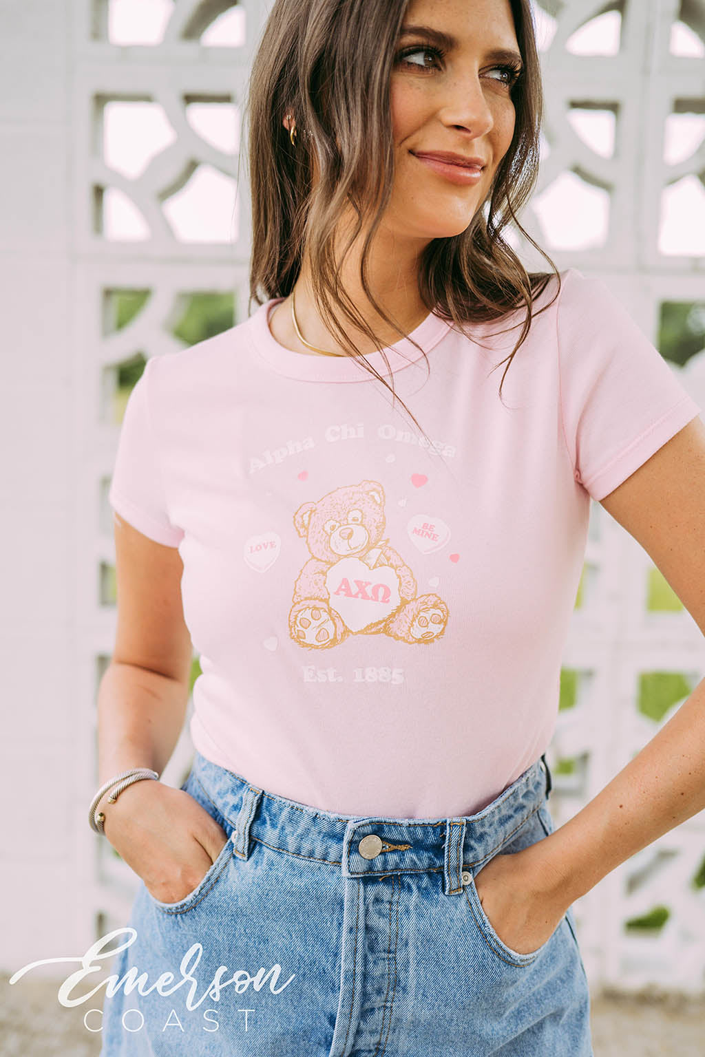Alpha Chi Omega Bear Baby Tee