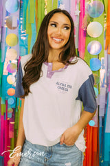 Alpha Chi Real Strong Women Short Sleeve Henley