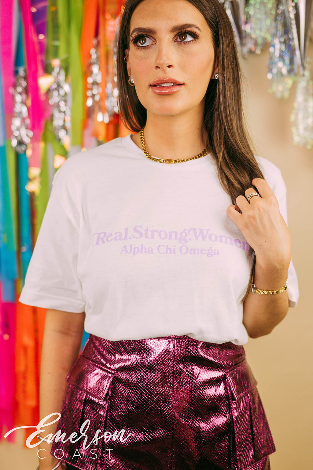 Alpha Chi Real Strong Women Tshirt