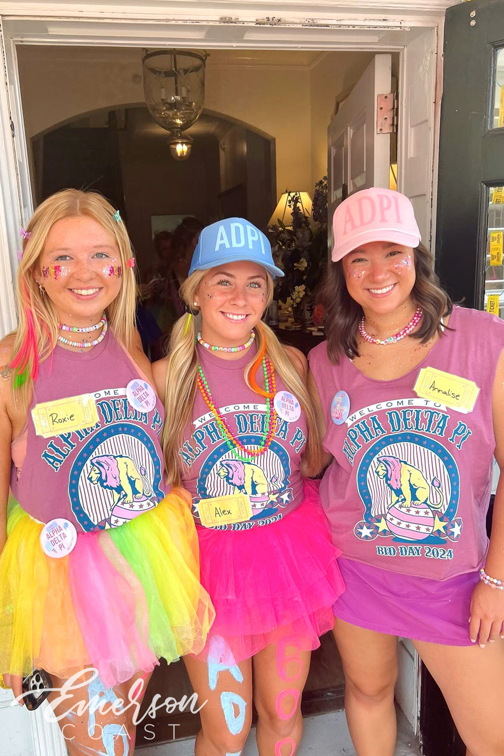 Alpha Delta Pi East Carolina University Admit One Ticket Bid Day Tee