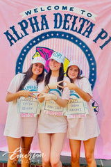 Alpha Delta Pi East Carolina University Admit One Ticket Bid Day Tee