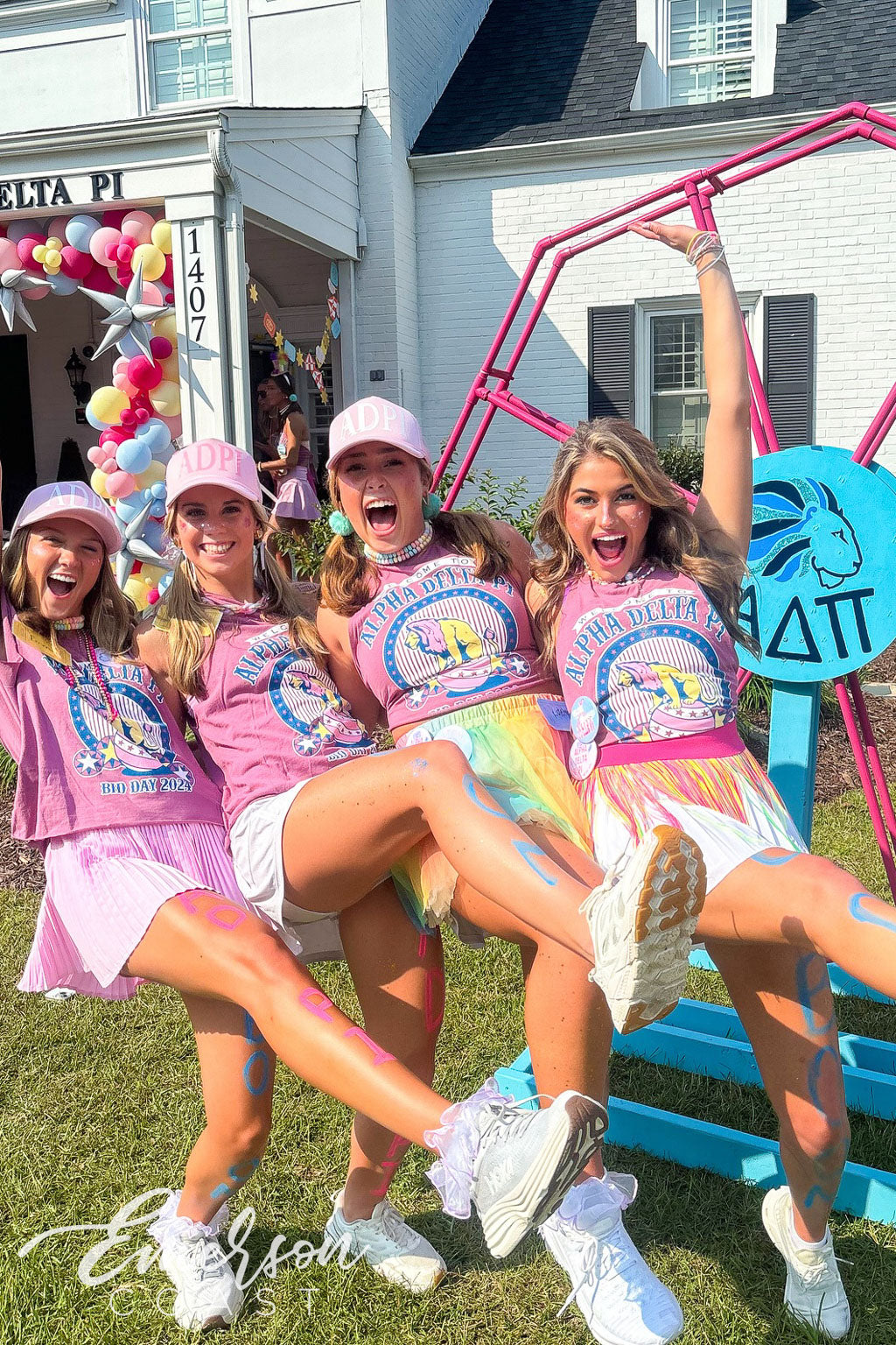 Alpha Delta Pi East Carolina University Admit One Ticket Bid Day Tee