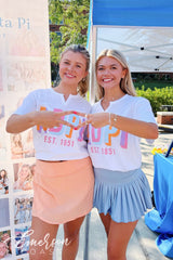 Alpha Delta Pi East Tennessee State University Recruitment Colorful Notch Tee