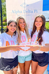 Alpha Delta Pi East Tennessee State University Recruitment Colorful Notch Tee