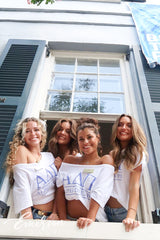 Alpha Delta Pi College of Charleston White Boxy Recruitment Tee