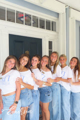 Alpha Delta Pi College of Charleston White Boxy Recruitment Tee