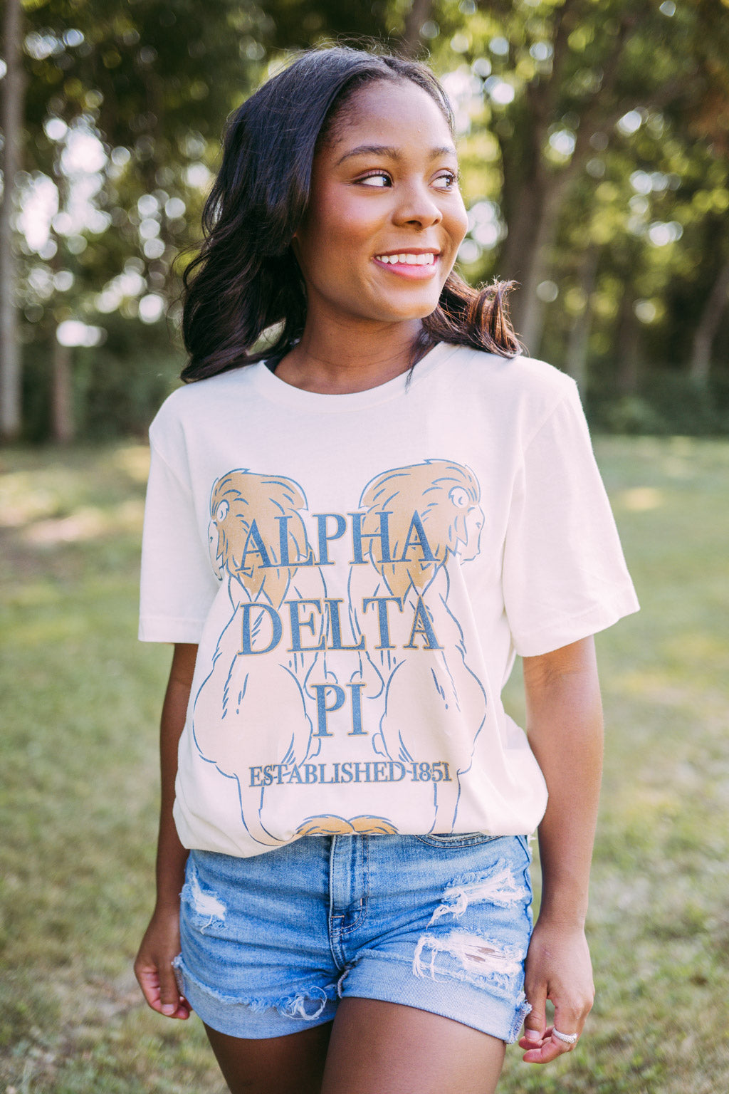 ADPi Two Lions Tee