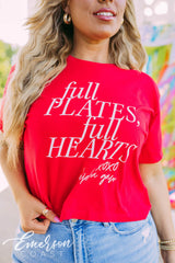 Alpha Gamma Delta Full Plates Full Hearts XOXO Tee