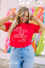 Alpha Gamma Delta Full Plates Full Hearts XOXO Tee