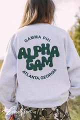 Alpha Gam Funky Letters Sweatshirt