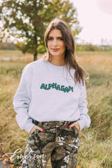 Alpha Gam Funky Letters Sweatshirt