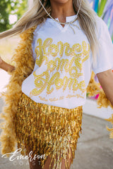 Alpha Gam Honey Comb Home Notch Tee