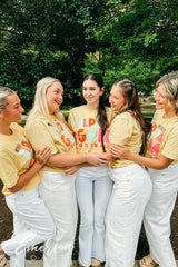 Alpha Gamma Delta Colorful Fighting Hunger Yellow Tshirt