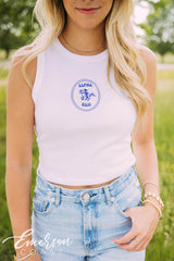 Alpha Gamma Delta Cowgirl Ribbed Baby Tank