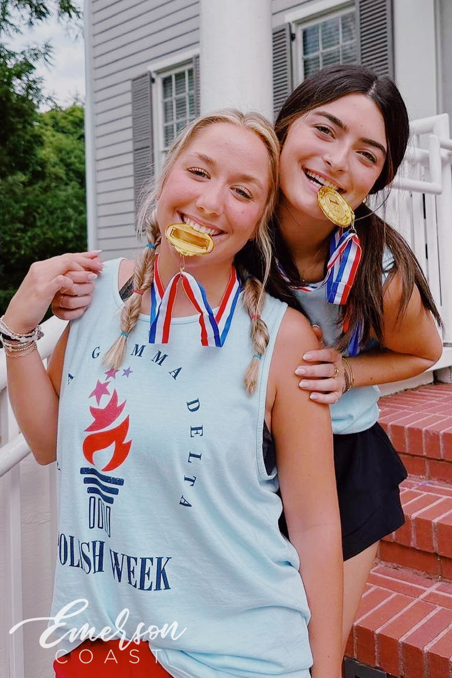 Alpha Gamma Delta Georgia College and State University Going For Gold Polish Week Tank
