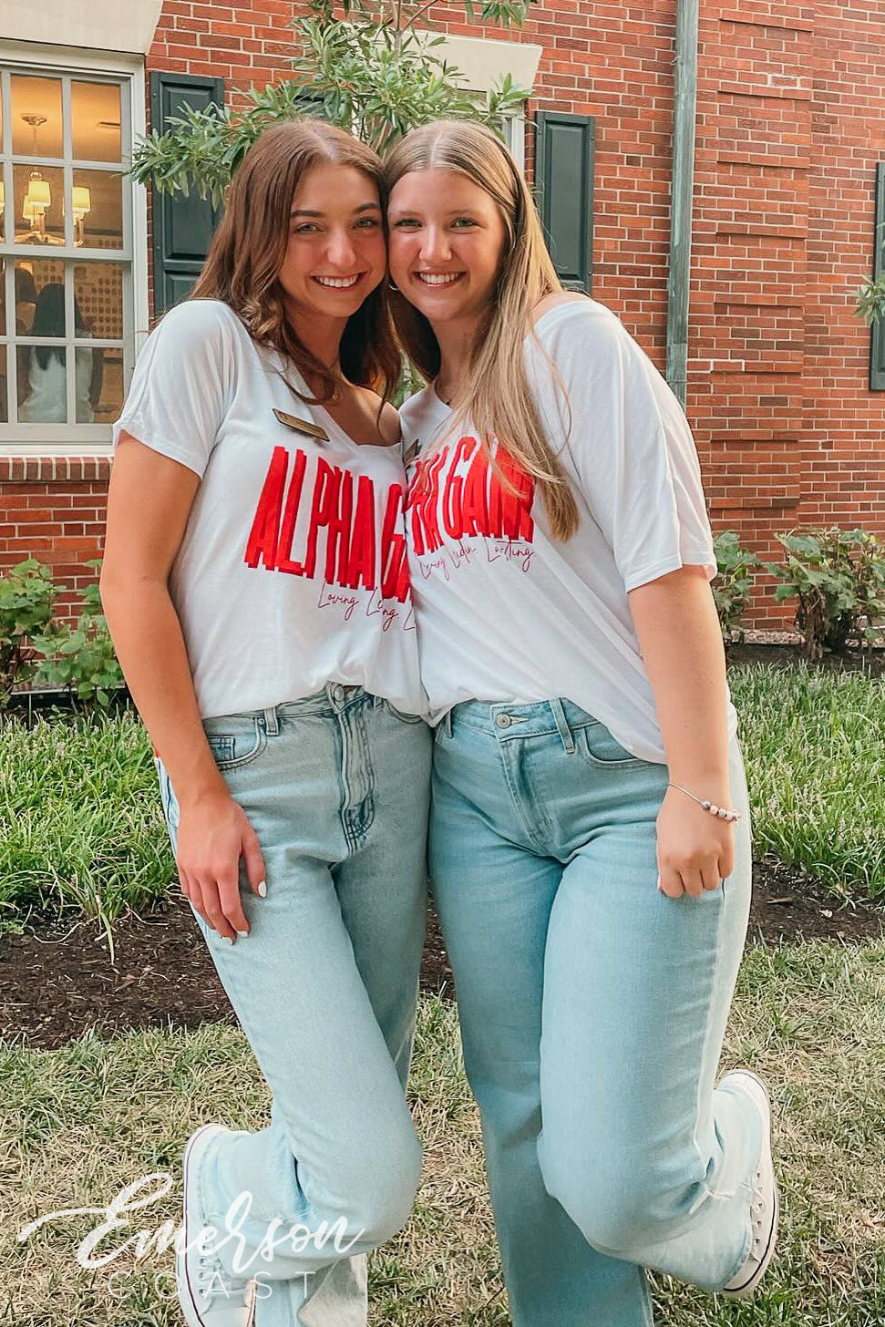 Alpha Gamma Delta University of Kentucky Recruitment Slouchy Vneck Tee