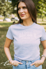 Alpha O Gray Baby Tee