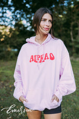 Alpha O Wavy Heart Hoodie