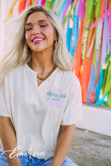 Alpha Phi Flower Notch Tee