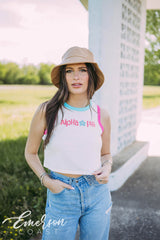 Alpha Phi Flower Colorblock Tank