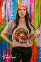 Alpha Phi Let The Good Times Roll Bid Day Tshirt