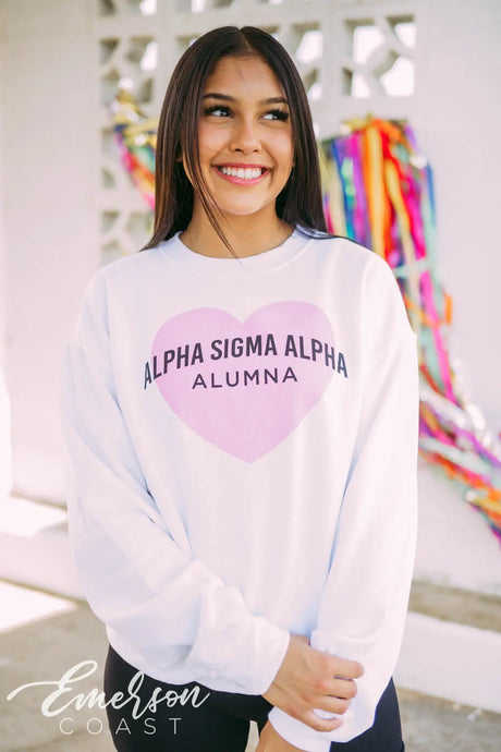 Alpha Sigma Alpha Alumna Heart Sweatshirt
