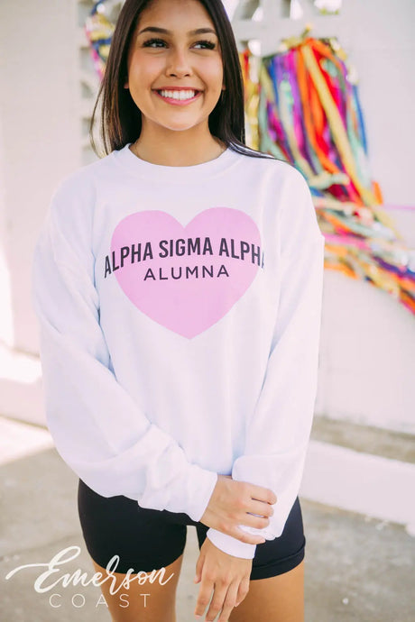 Alpha Sigma Alpha Alumna Heart Sweatshirt