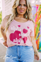 Alpha Sigma Alpha Hearts Tee